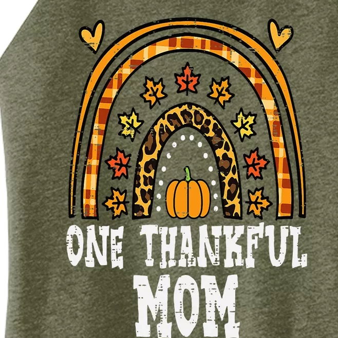 Fall Rainbow Thankful Mom Thanksgiving Family Mama Women’s Perfect Tri Rocker Tank