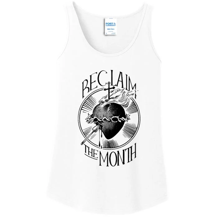 Funny Reclaim The Month Sacred Of Heart Of Jesus Ladies Essential Tank