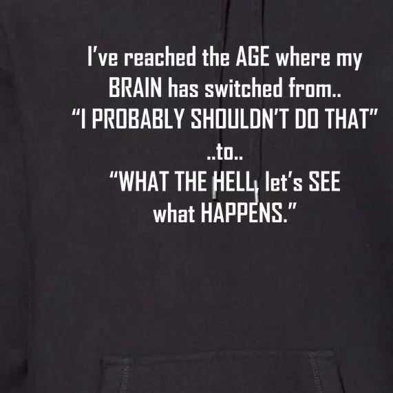 Funny Reached The Age Quote Premium Hoodie