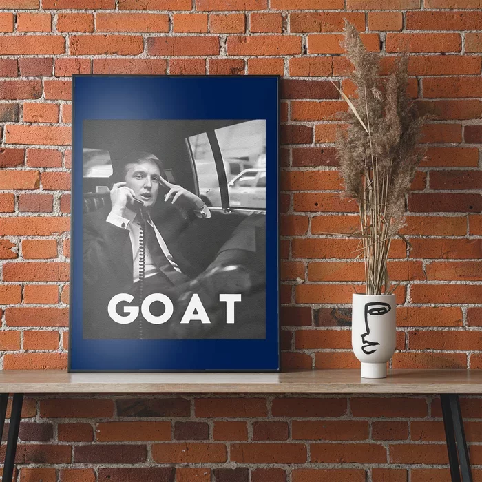 Funny Retro Trump Goat Middle Finger Felon President 2024 Poster