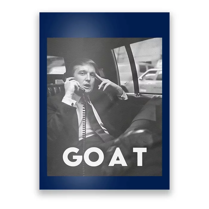 Funny Retro Trump Goat Middle Finger Felon President 2024 Poster