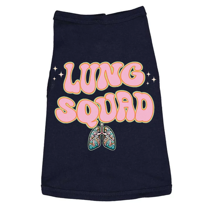 Funny Respiratory Therapist Rt Lung Squad Retro Lungs Doggie Tank