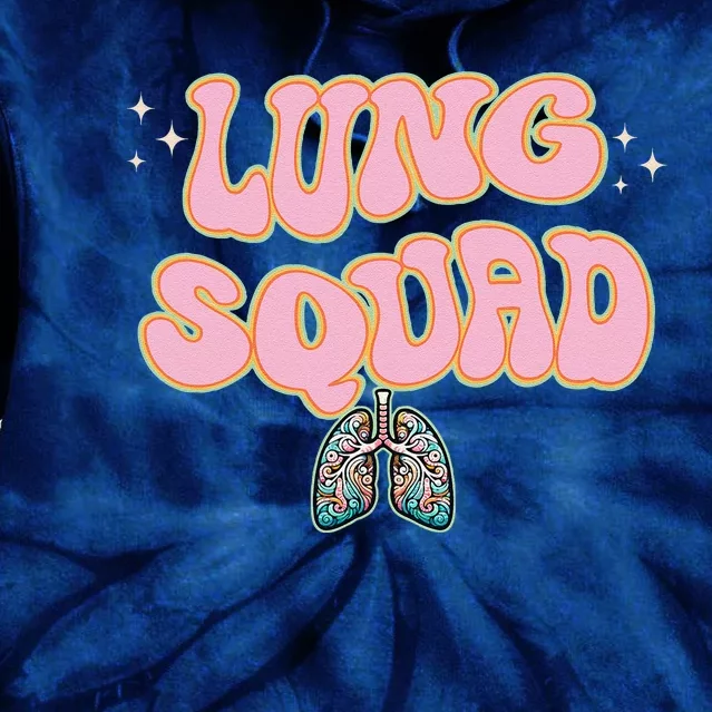 Funny Respiratory Therapist Rt Lung Squad Retro Lungs Tie Dye Hoodie