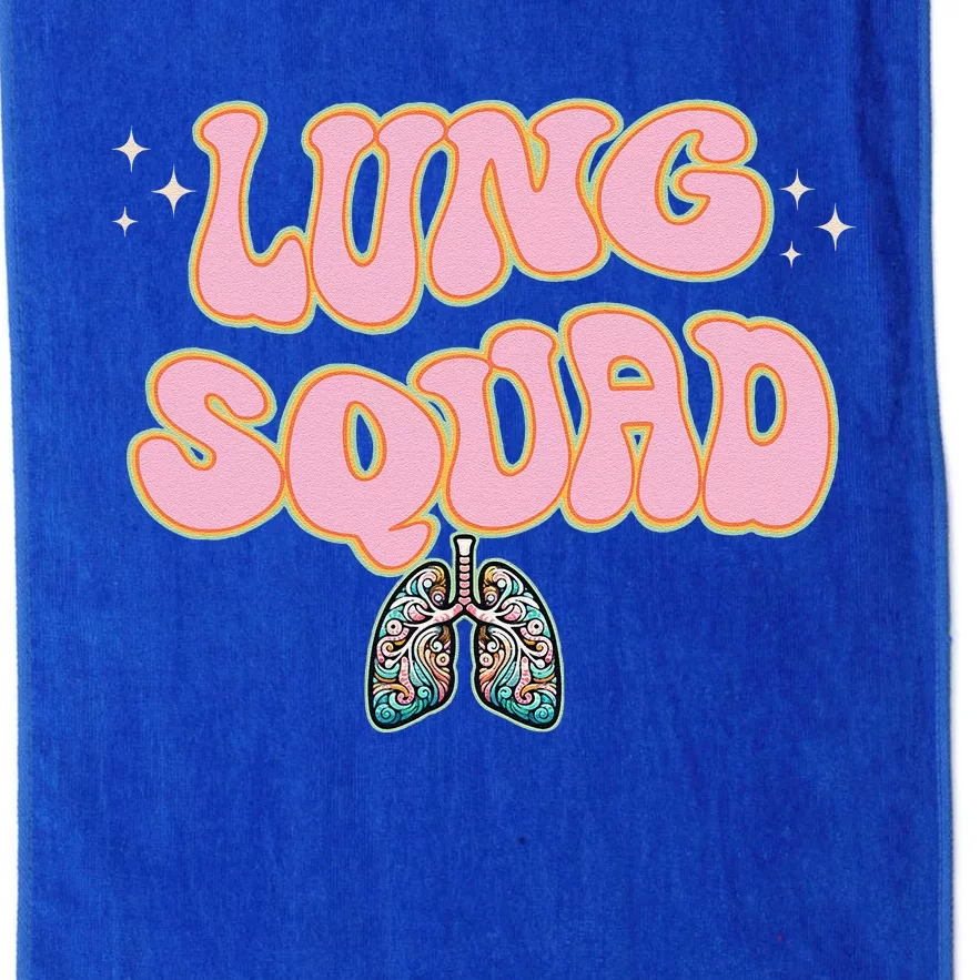 Funny Respiratory Therapist Rt Lung Squad Retro Lungs Platinum Collection Golf Towel