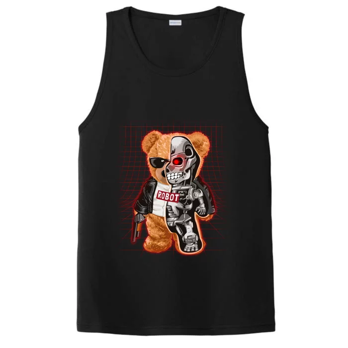 Funny Robot Terminator Teddy Bear Performance Tank