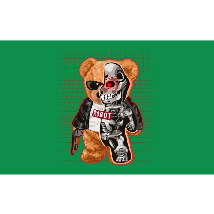 Funny Robot Terminator Teddy Bear Bumper Sticker