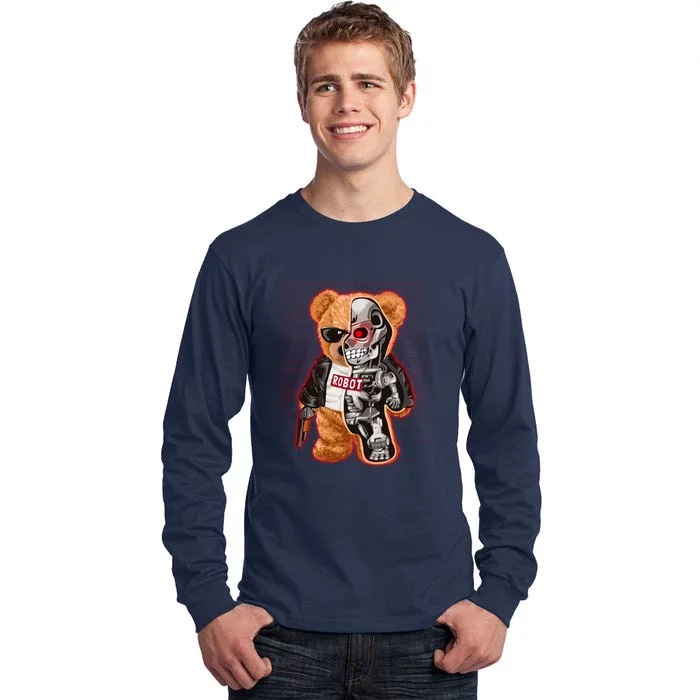 Funny Robot Terminator Teddy Bear Tall Long Sleeve T-Shirt