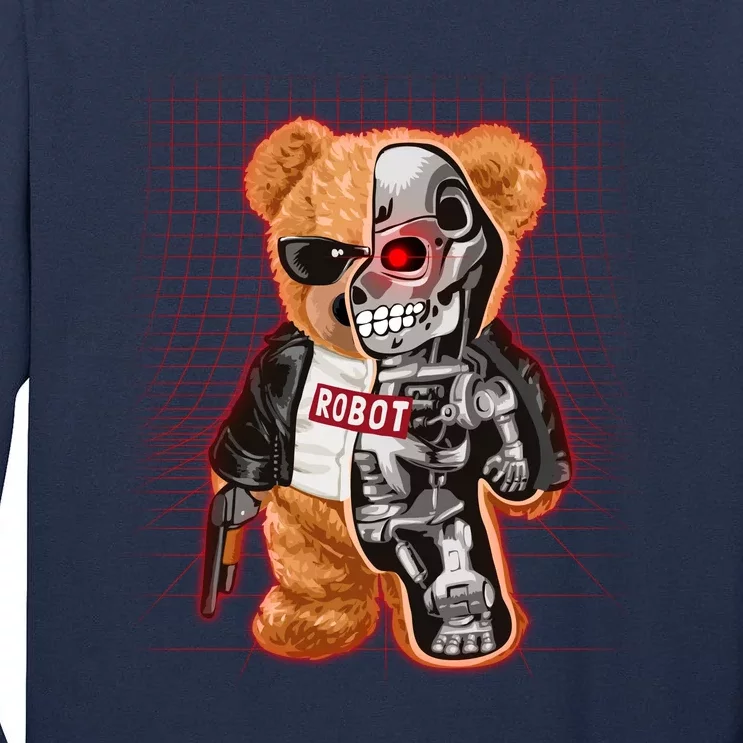 Funny Robot Terminator Teddy Bear Tall Long Sleeve T-Shirt