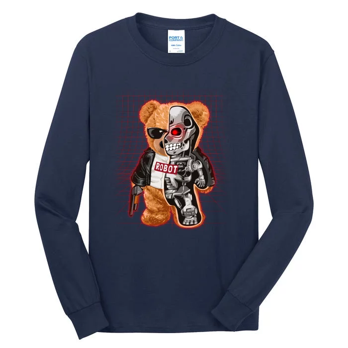 Funny Robot Terminator Teddy Bear Tall Long Sleeve T-Shirt