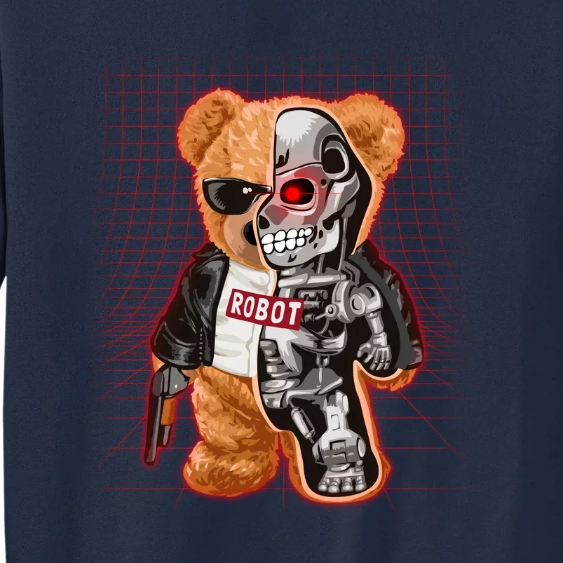 Funny Robot Terminator Teddy Bear Tall Sweatshirt