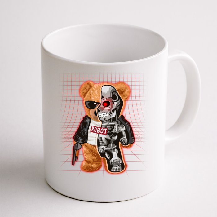 Funny Robot Terminator Teddy Bear Front & Back Coffee Mug