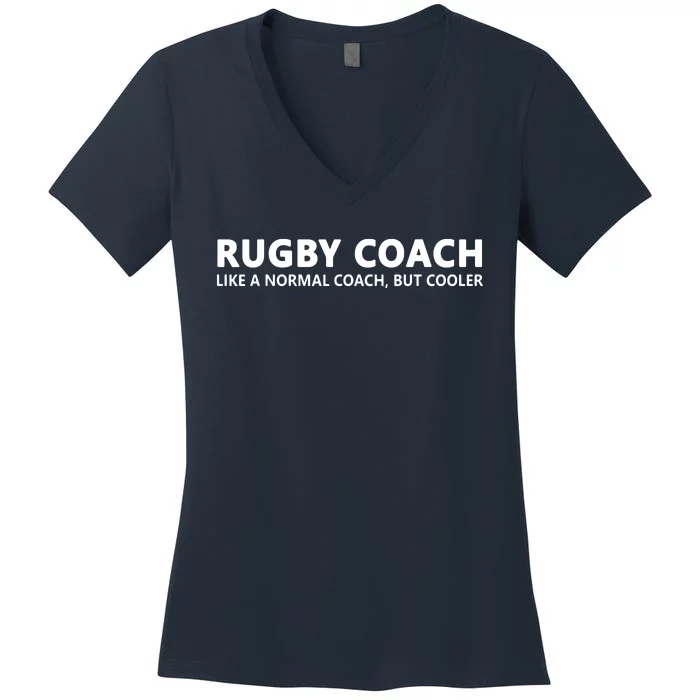 Funny Rugby Trainer Definition Rugby Coach Women's V-Neck T-Shirt