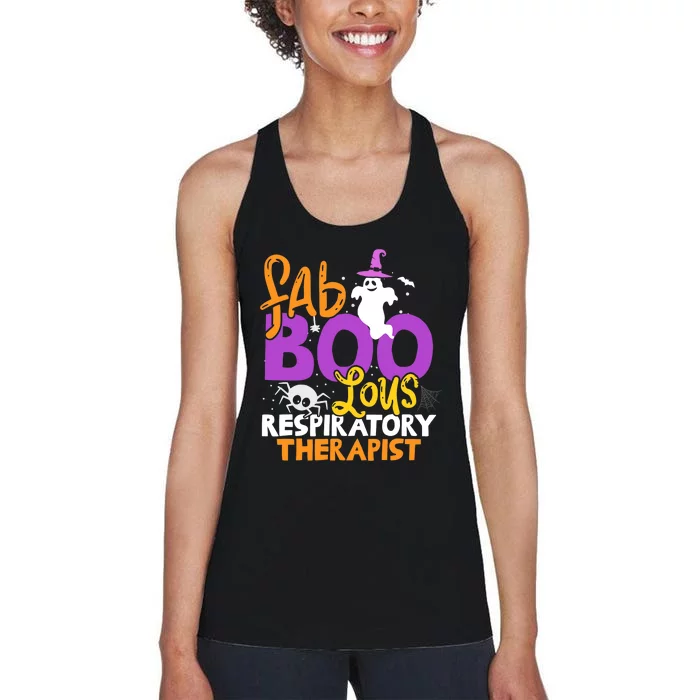 Faboolous Respiratory Therapist Ghost Halloween Costume Women's Racerback Tank