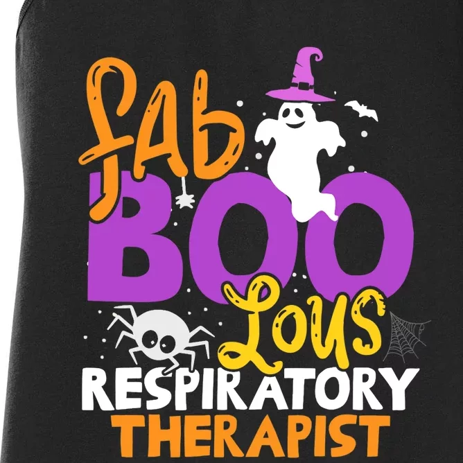 Faboolous Respiratory Therapist Ghost Halloween Costume Women's Racerback Tank