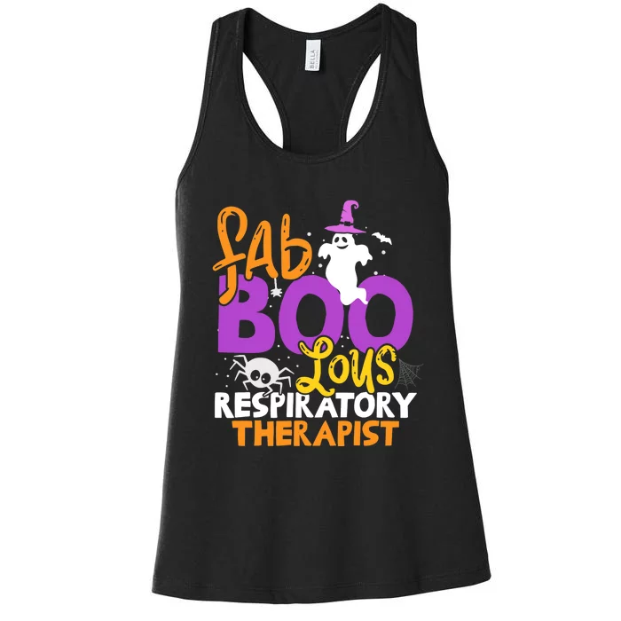 Faboolous Respiratory Therapist Ghost Halloween Costume Women's Racerback Tank