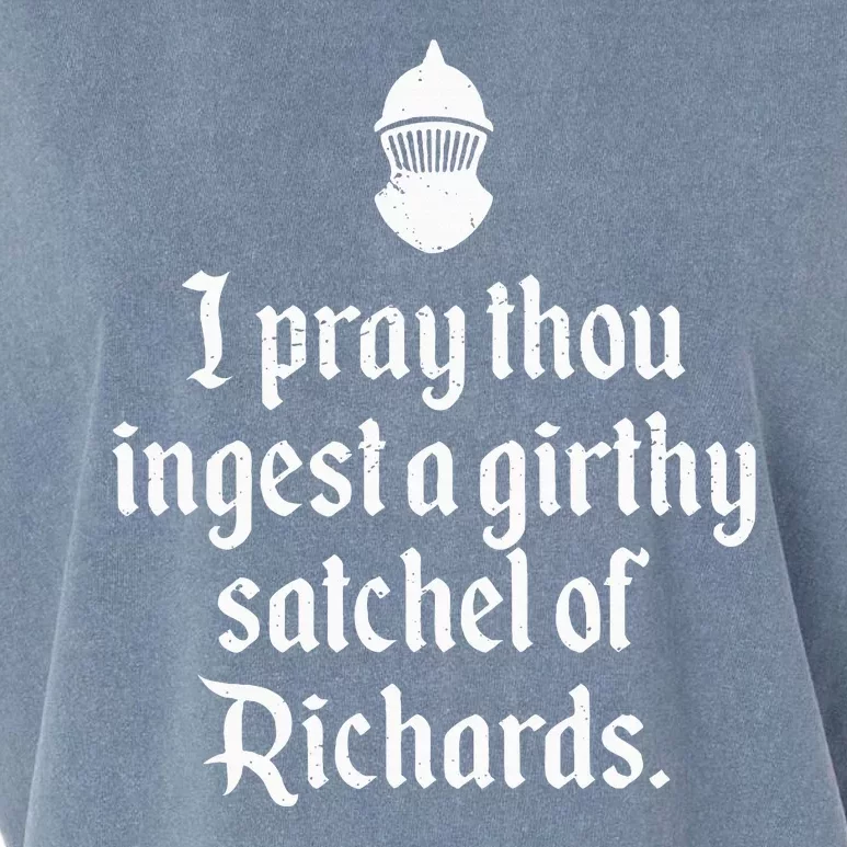 Funny Renaissance Thou Ingest A Satchel Of Richards Medieval Garment-Dyed Women's Muscle Tee