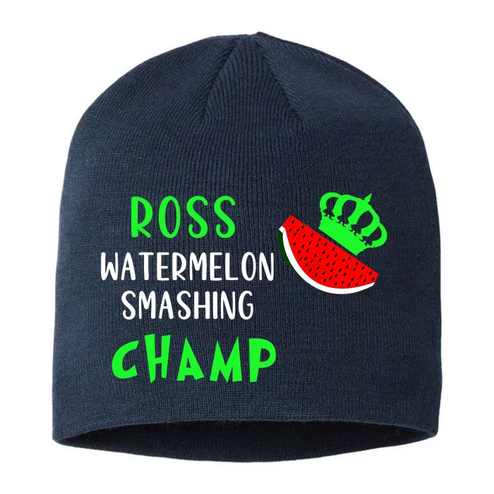 Funny Ross the Watermelon Smashing Champion With Crown 8 1/2in Sustainable Knit Beanie