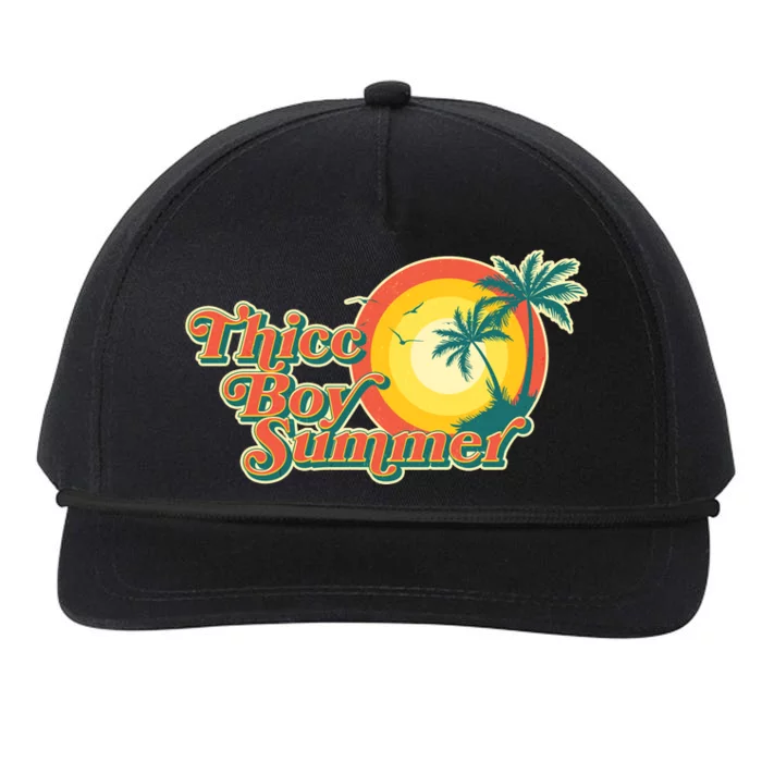 Funny Retro Thicc Boy Summer Snapback Five-Panel Rope Hat