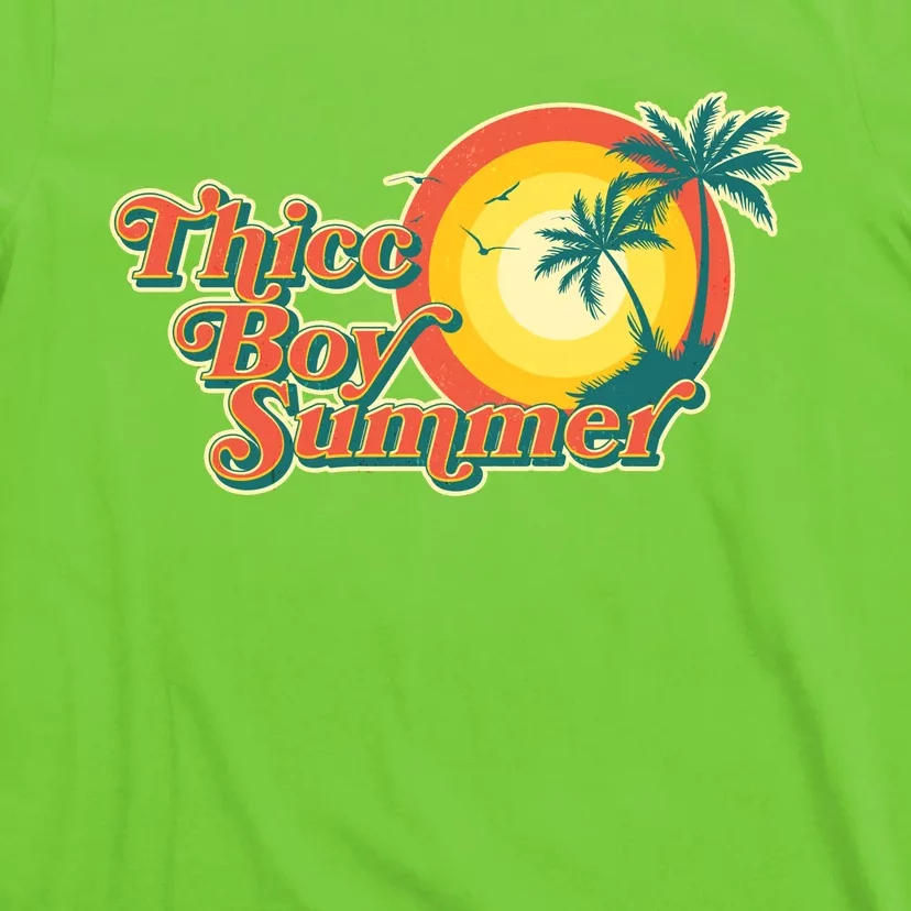 Funny Retro Thicc Boy Summer T-Shirt