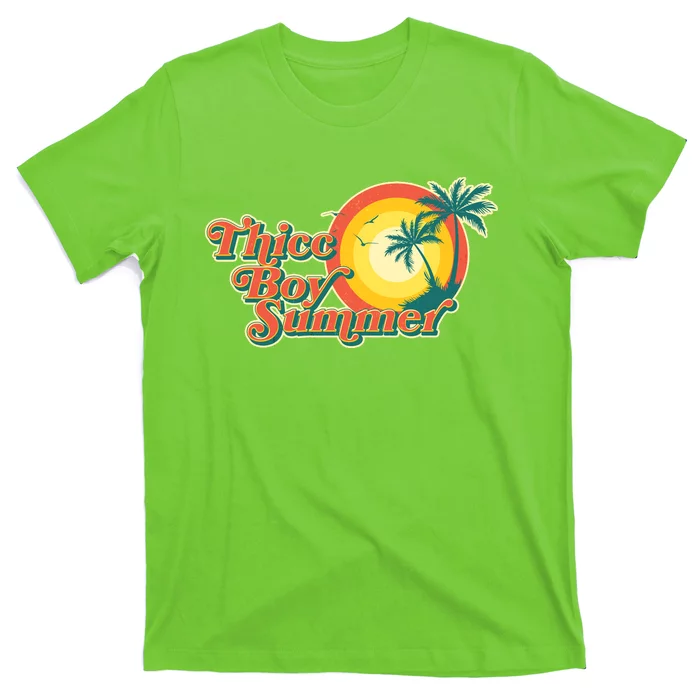 Funny Retro Thicc Boy Summer T-Shirt