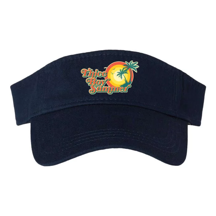 Funny Retro Thicc Boy Summer Valucap Bio-Washed Visor