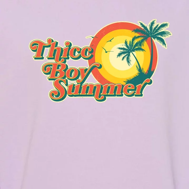 Funny Retro Thicc Boy Summer Garment-Dyed Sweatshirt