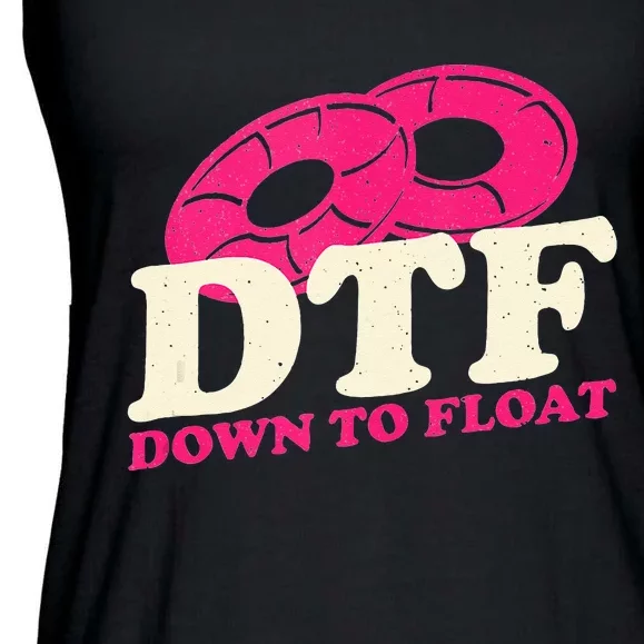 Funny River Tubing Drink Float Pee Repeat Summer Float Trip Ladies Essential Flowy Tank