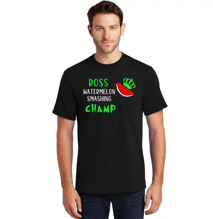 Funny Ross the Watermelon Smashing Champion With Crown Tall T-Shirt