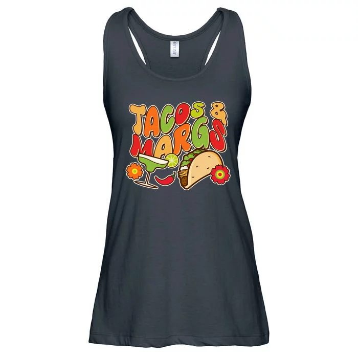 Funny Retro Taco And Margs Margaritas Ladies Essential Flowy Tank