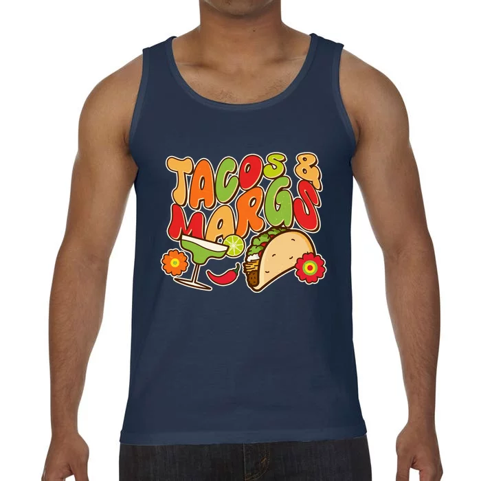 Funny Retro Taco And Margs Margaritas Comfort Colors® Tank Top