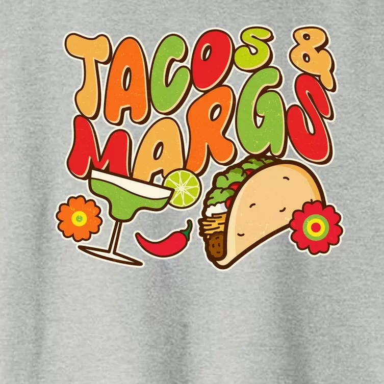 Funny Retro Taco And Margs Margaritas Women's Crop Top Tee