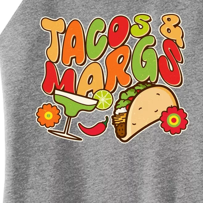 Funny Retro Taco And Margs Margaritas Women’s Perfect Tri Rocker Tank