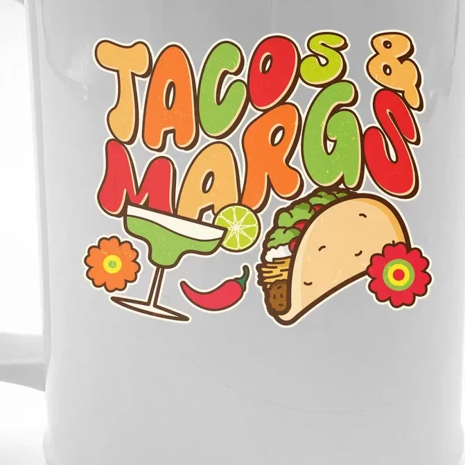 Funny Retro Taco And Margs Margaritas Front & Back Beer Stein