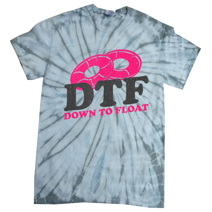 Funny River Tubing Down To Float Summer Float Trip Tie-Dye T-Shirt