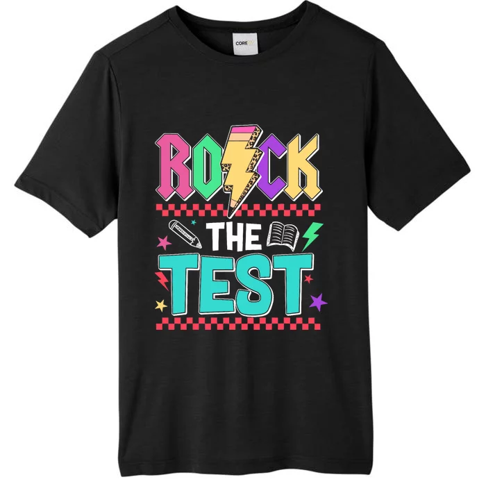 Funny Rock The Test Testing Day Teacher Student Motivational ChromaSoft Performance T-Shirt