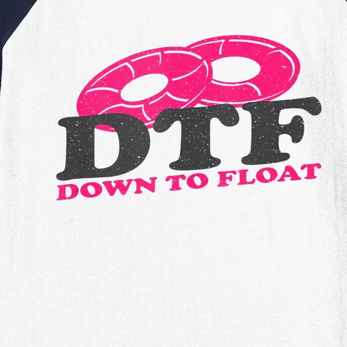 Funny River Tubing Down To Float Summer Float Trip Baseball Sleeve Shirt