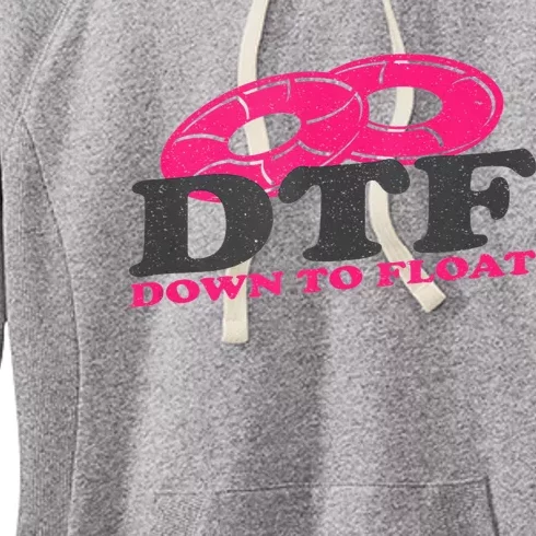 Funny River Tubing Down To Float Summer Float Trip Women's Fleece Hoodie