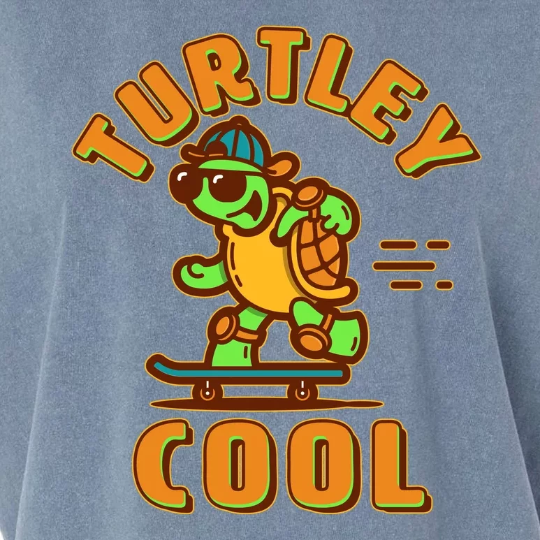 Funny Retro Turtley Cool Skateboarding Turtle Garment-Dyed Women's Muscle Tee