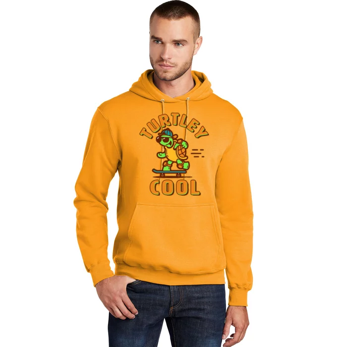 Funny Retro Turtley Cool Skateboarding Turtle Hoodie