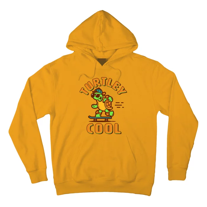 Funny Retro Turtley Cool Skateboarding Turtle Hoodie