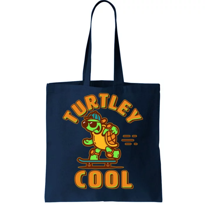 Funny Retro Turtley Cool Skateboarding Turtle Tote Bag