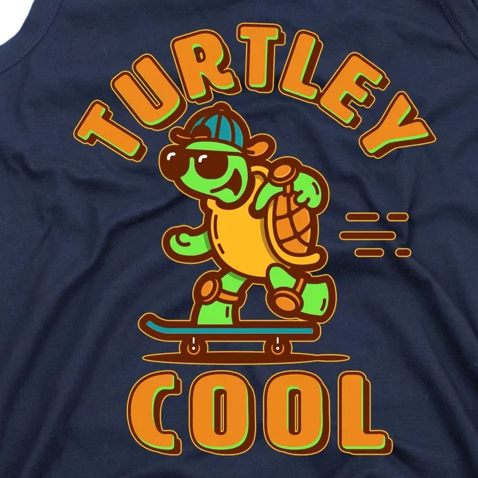 Funny Retro Turtley Cool Skateboarding Turtle Tank Top