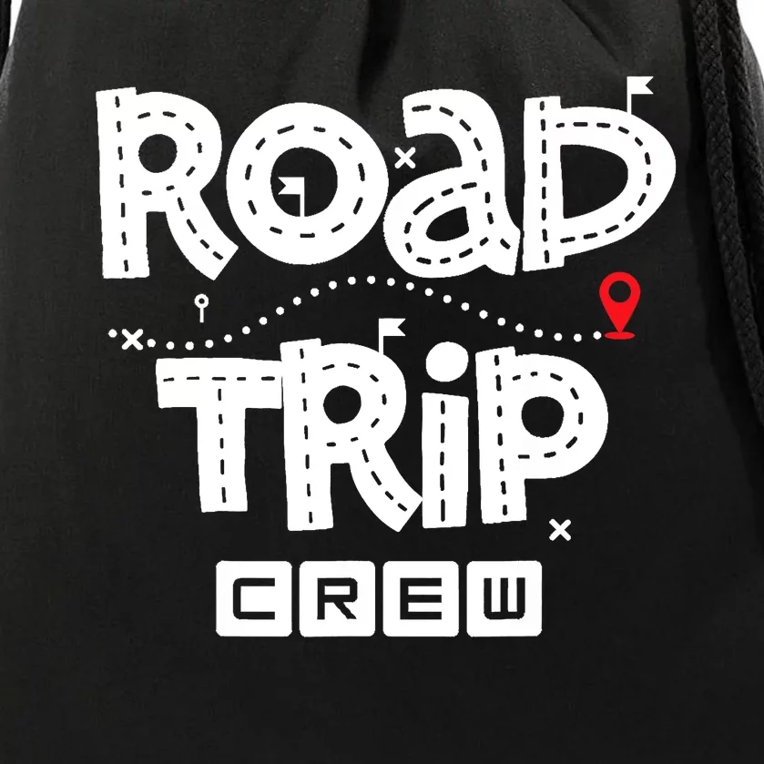 Family Road Trip Squad - Road Trip Crew Drawstring Bag