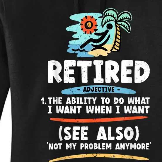 Funny Retired Tshirt, Funny Grandpa Tshirt, Funny Grandma Women's Pullover Hoodie