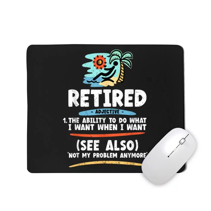 Funny Retired Tshirt, Funny Grandpa Tshirt, Funny Grandma Mousepad