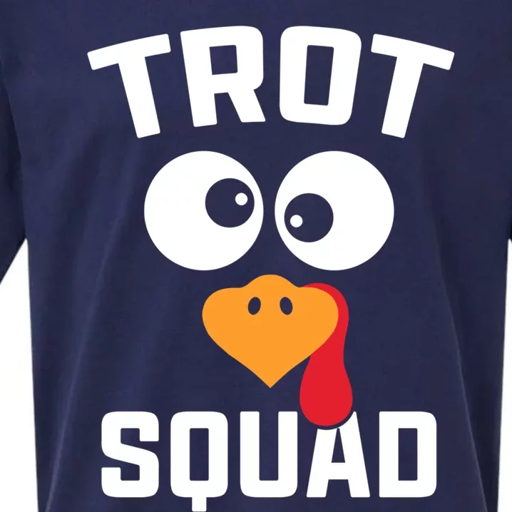 Funny Running Turkey Trot Squad Thanksgiving Meaningful Gift Sueded Cloud Jersey T-Shirt