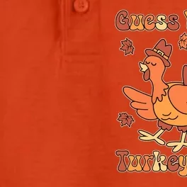 Funny Retro Thanksgiving Guess What Turkey Butt Dry Zone Grid Performance Polo