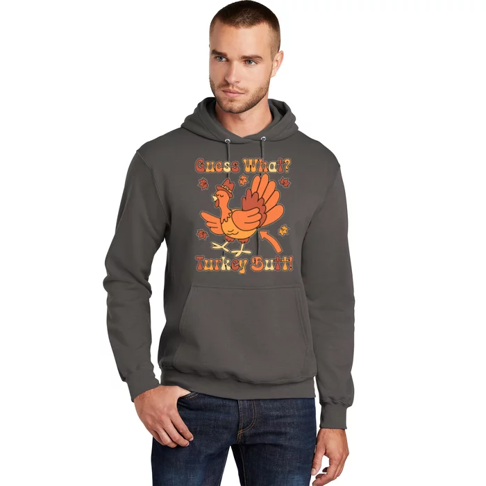 Funny Retro Thanksgiving Guess What Turkey Butt Hoodie