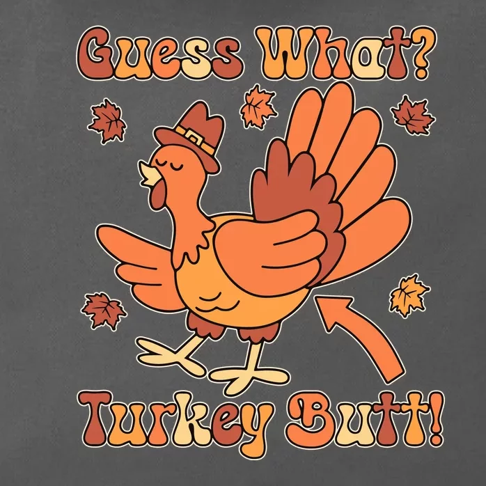 Funny Retro Thanksgiving Guess What Turkey Butt Zip Tote Bag