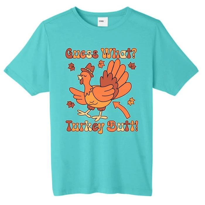 Funny Retro Thanksgiving Guess What Turkey Butt ChromaSoft Performance T-Shirt